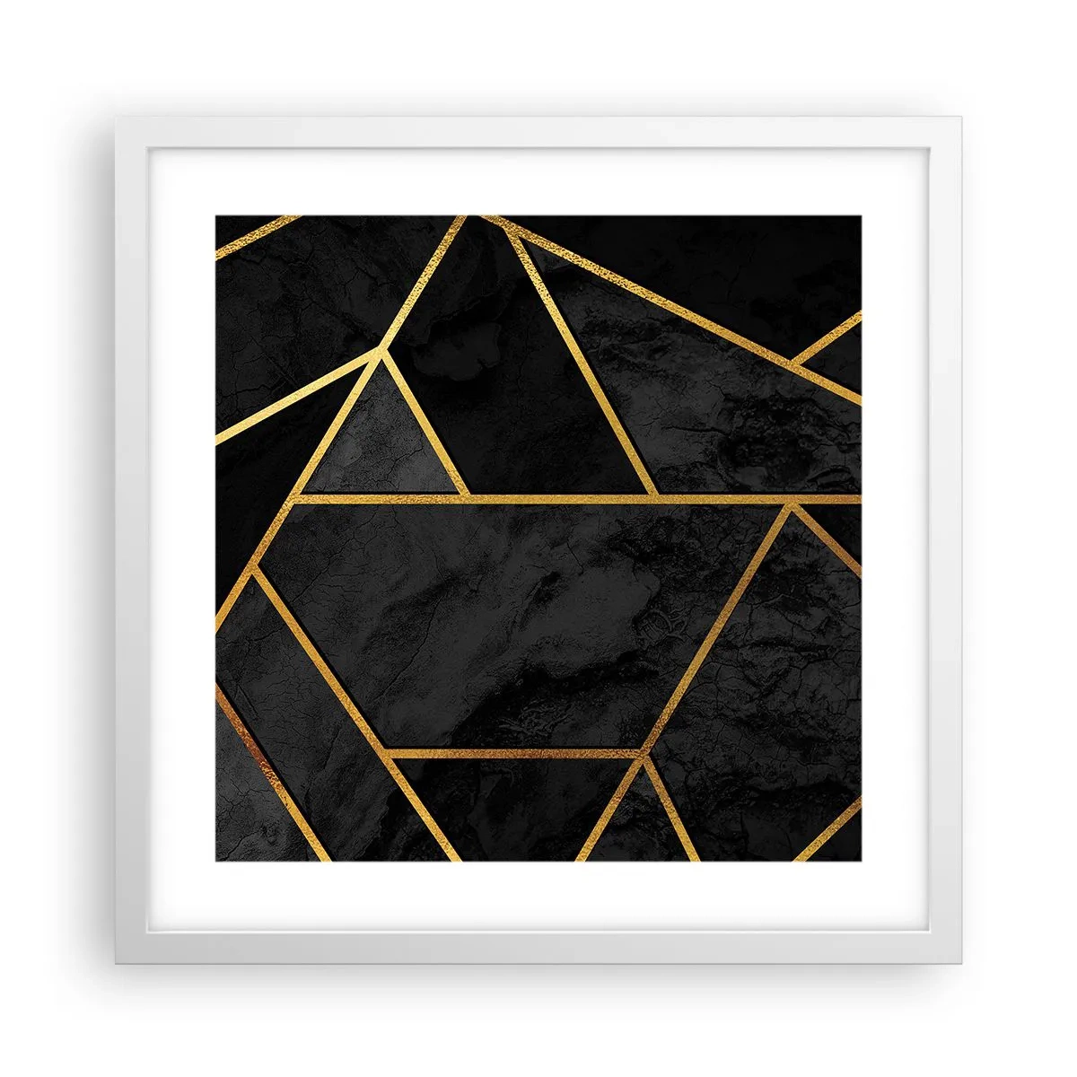 Affisch i vit ram - Mörker och sken - 40x40 cm