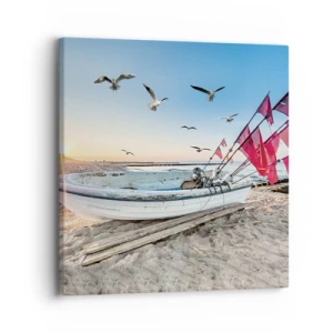 Canvastavla - Bild på duk - Välförtjänt vila - 30x30 cm