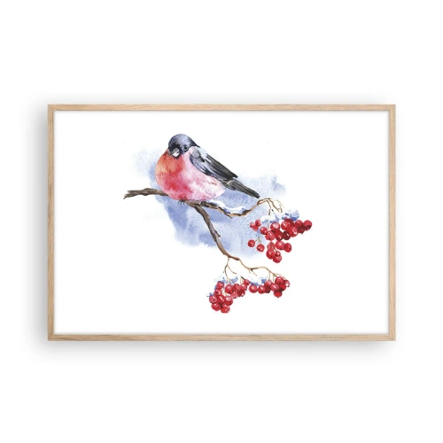 Affisch i ram av ljusek - Vinter i färger - 91x61 cm