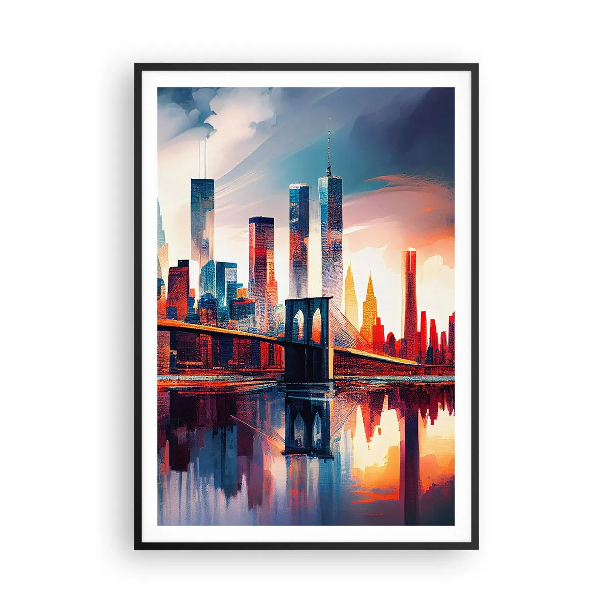 Affisch i svart ram - Fenomenala New York - 70x100 cm