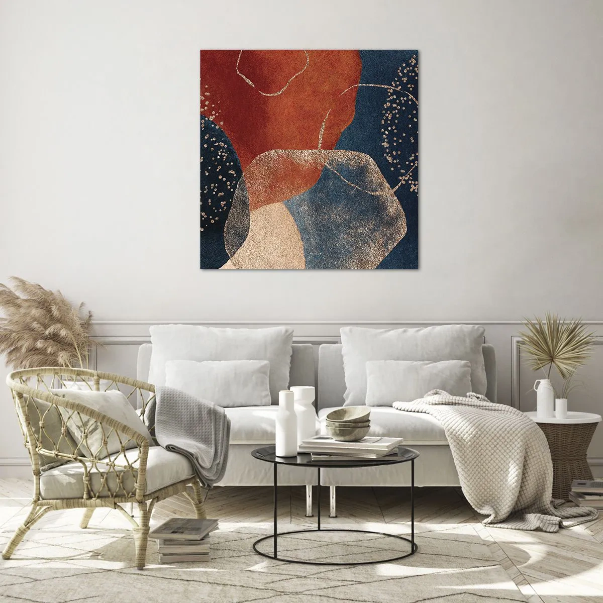 Glastavla - Bild på glas - Existensens lätthet - 50x50 cm