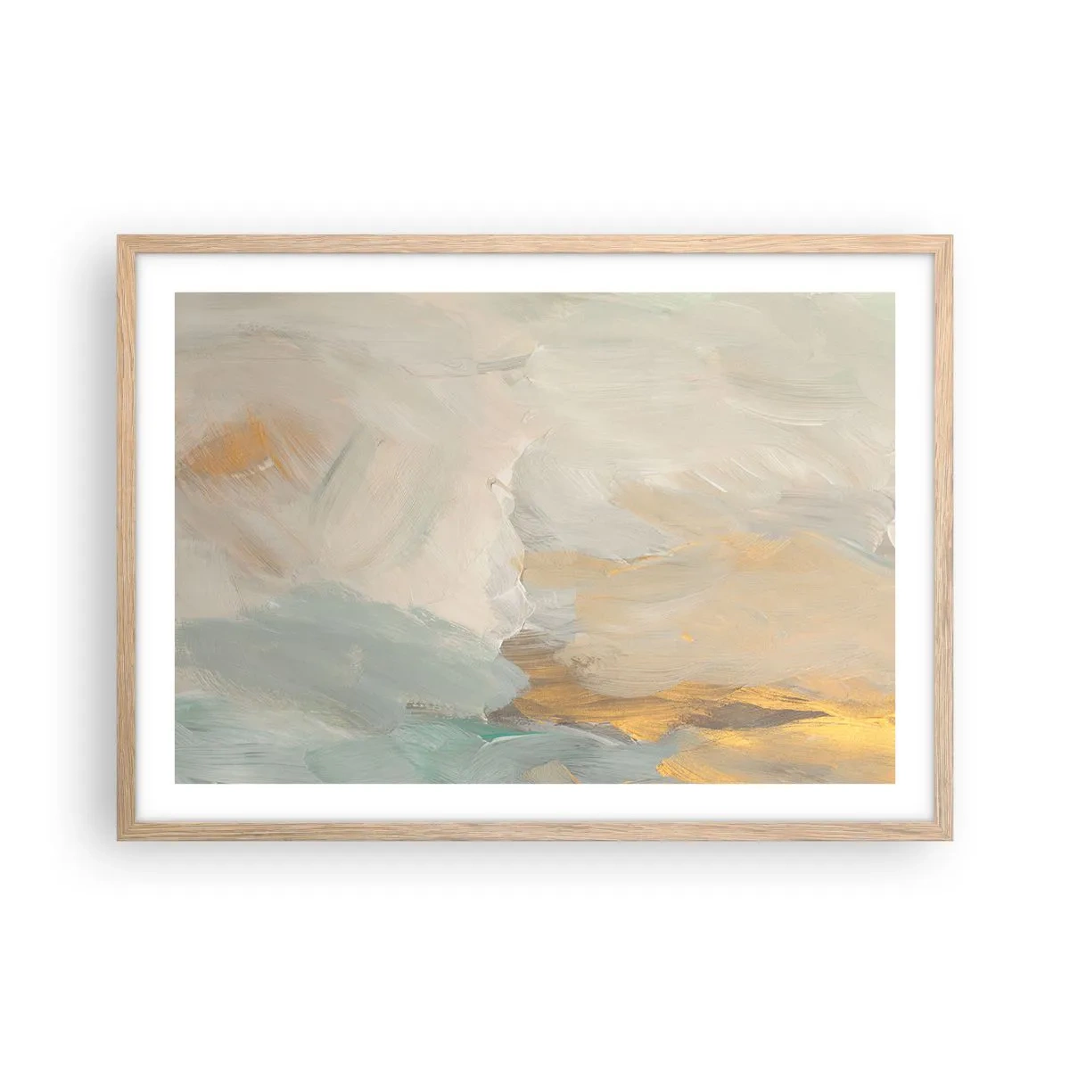 Affisch i ram av ljusek - Abstraktion - ett land av mildhet - 70x50 cm