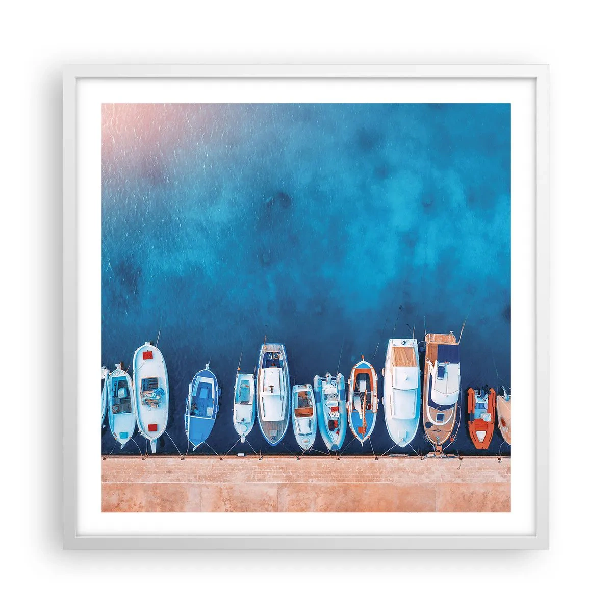 Affisch i vit ram - I en rad - 60x60 cm