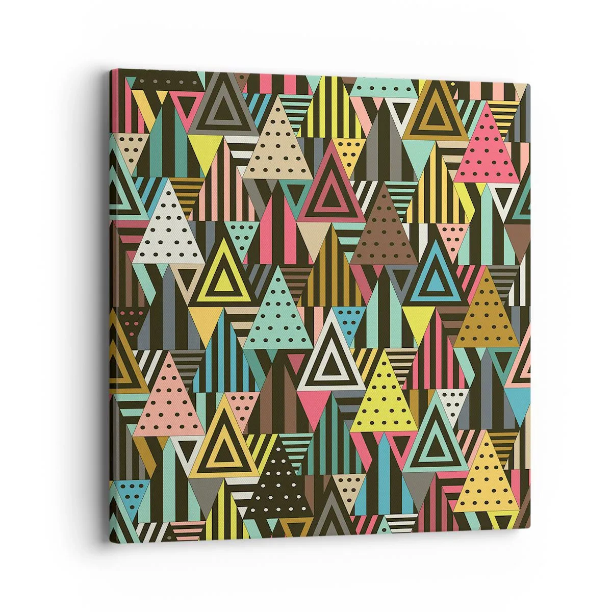 Canvastavla - Bild på duk - Trianglar - 40x40 cm
