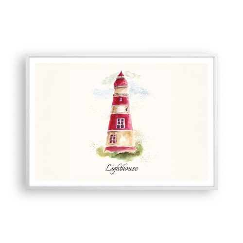 Affisch i vit ram - Det är alltid något väder - 100x70 cm