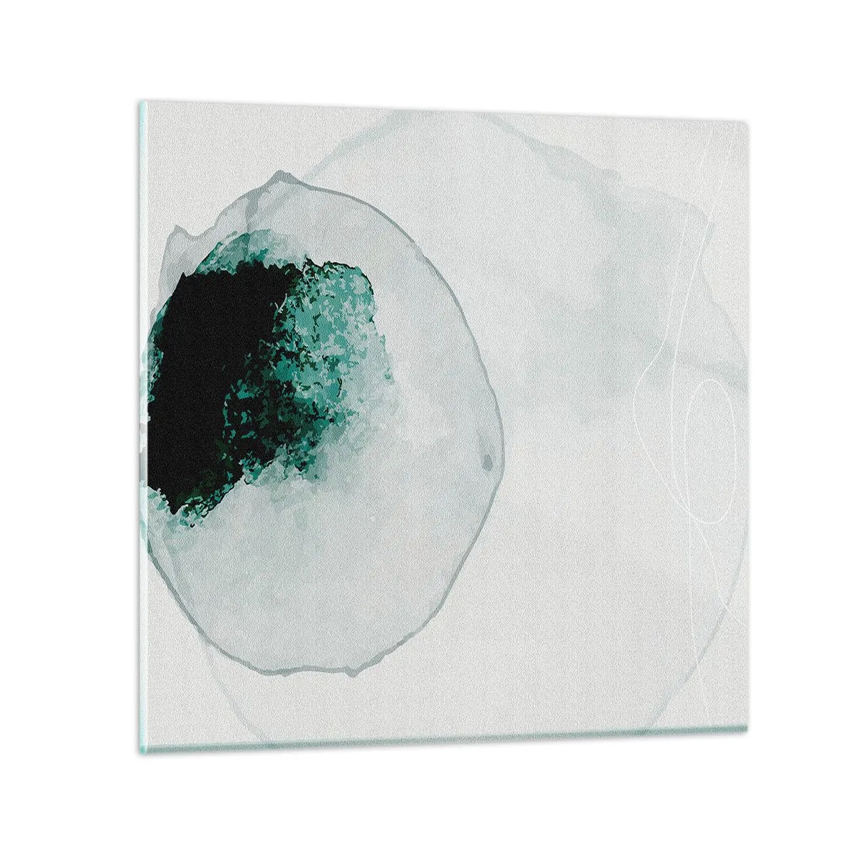 Glastavla - Bild på glas - I en droppe vatten - 30x30 cm