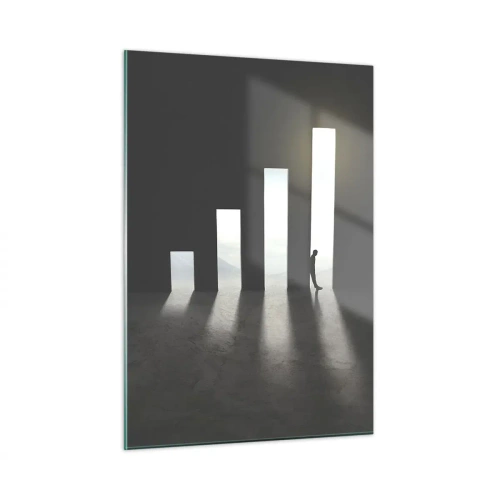 Glastavla - Bild på glas - Framgång - ett intryck - 50x70 cm
