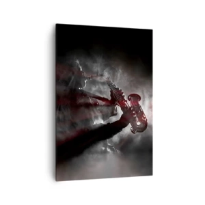 Canvastavla - Bild på duk - I jazzens ångor - 70x100 cm