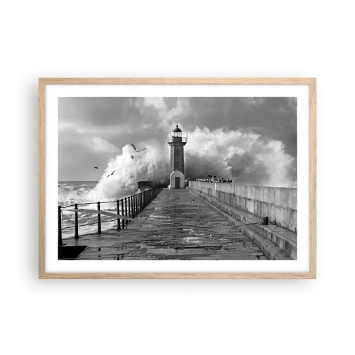 Affisch i ram av ljusek - Orädd  - 70x50 cm