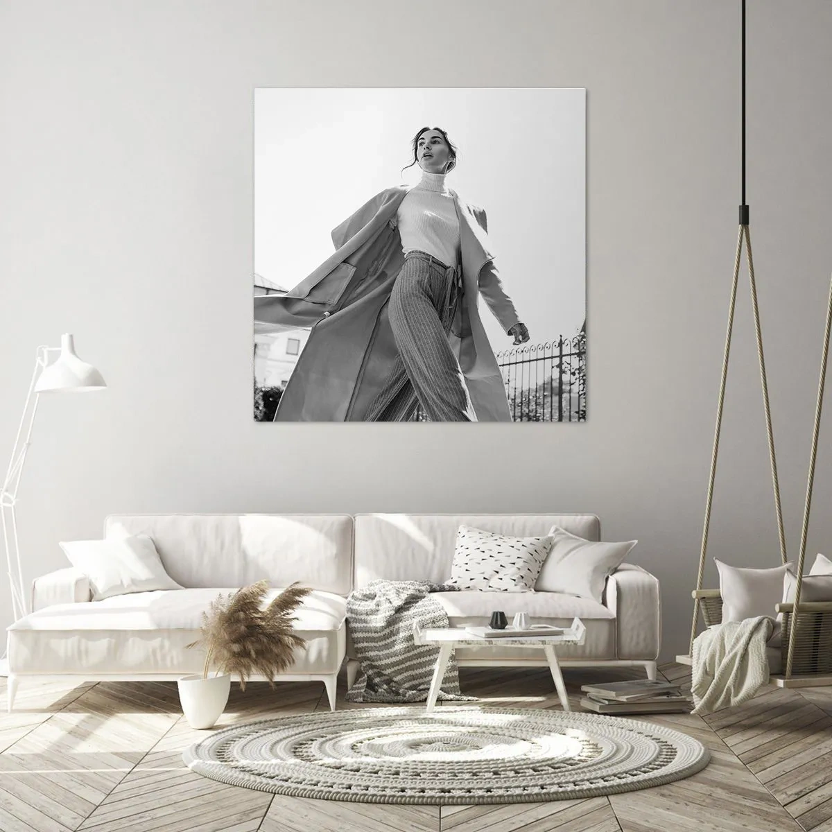 Canvastavla - Bild på duk - Följer du med mig? - 70x70 cm