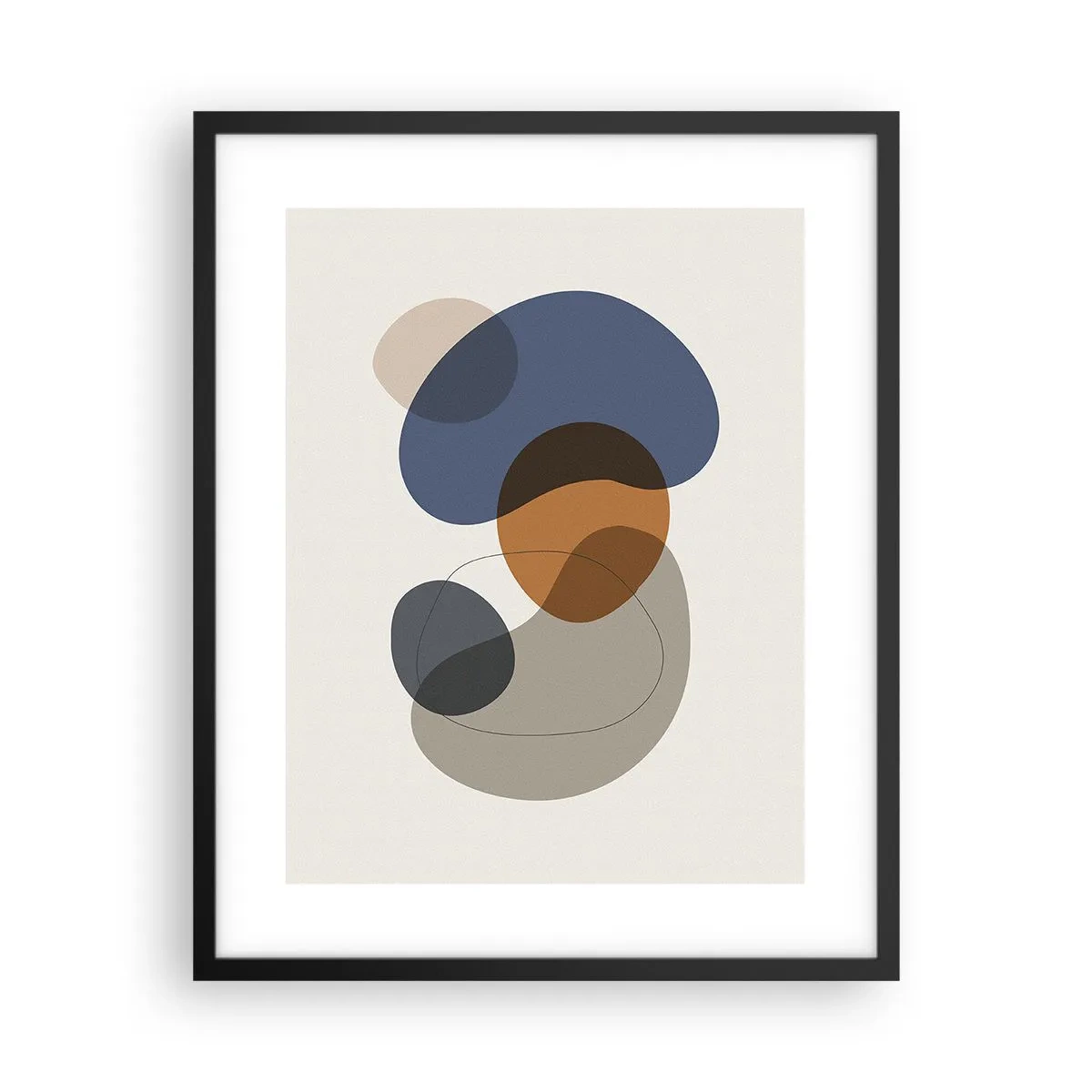 Affisch i svart ram - Färgernas droppar - 40x50 cm