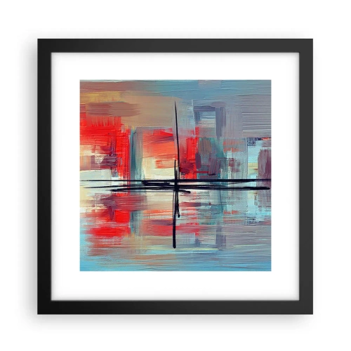 Affisch i svart ram - Landskap i en okänd dimension - 30x30 cm