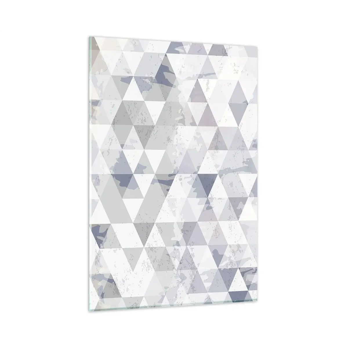 Glastavla - Bild på glas - Trianglar - 80x120 cm