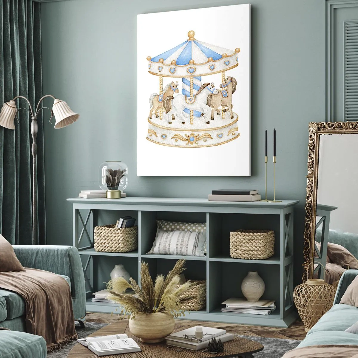 Canvastavla - Bild på duk - En ljuvlig barndom - 45x80 cm
