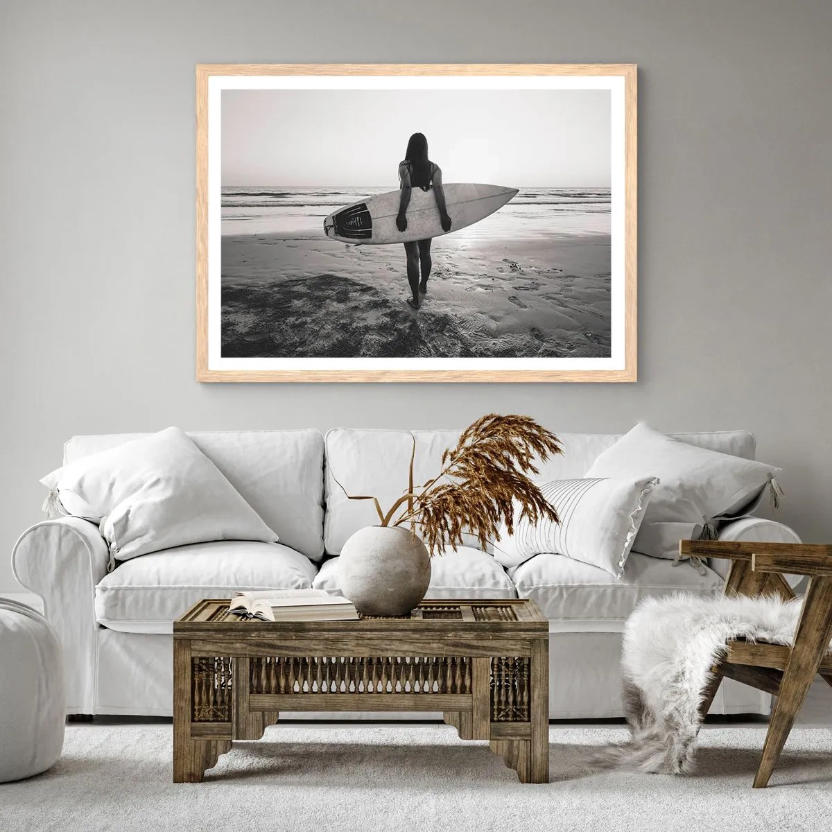 Affisch i ram av ljusek - Havsvågens dotter - 50x40 cm