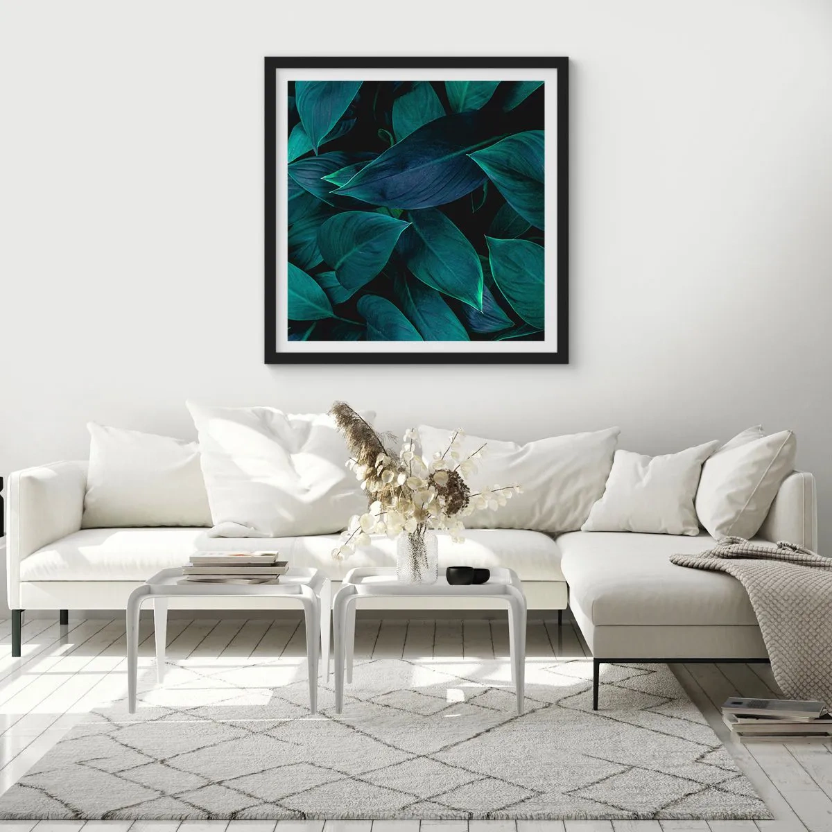 Affisch i svart ram - Grönskan själv - 50x50 cm