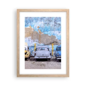 Affisch i ram av ljusek - Veteranmöte - 30x40 cm