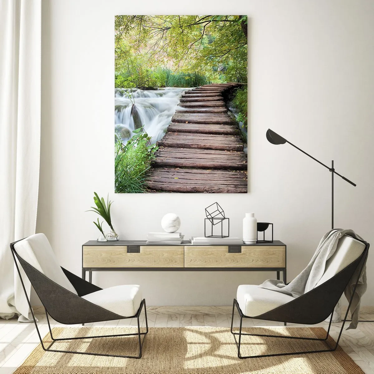 Glastavla - Bild på glas - Inget lugnt vatten - 70x100 cm