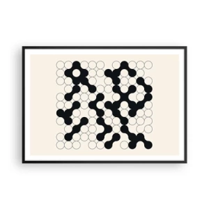 Affisch i svart ram - Kinesiskt spel - variation - 100x70 cm