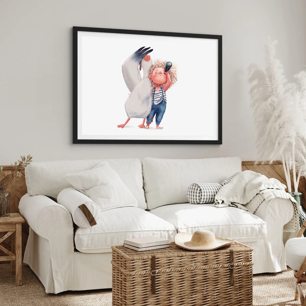Affisch i svart ram - Stora resans plan - 91x61 cm