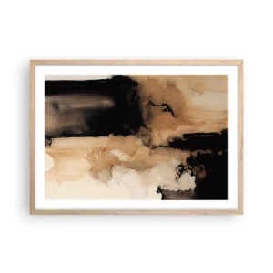 Affisch i ram av ljusek - Intrigerande abstraktion - 70x50 cm