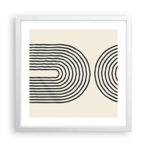 Affisch i vit ram - Om en stund... - 40x40 cm