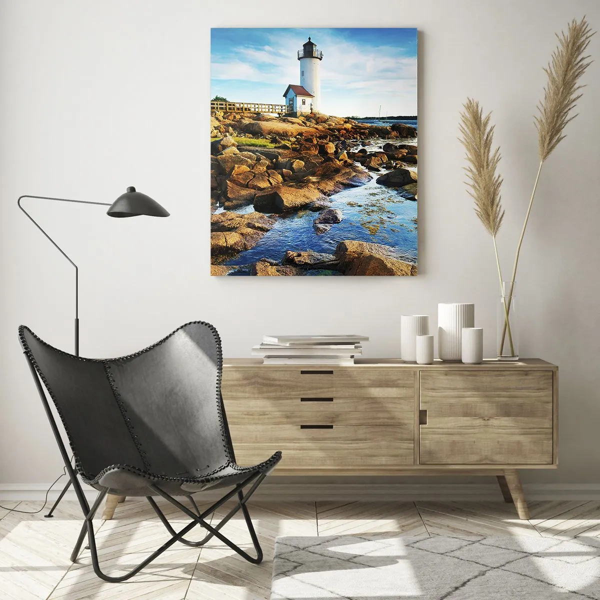 Glastavla - Bild på glas - Kom lyckligt tillbaka, jag väntar - 50x70 cm