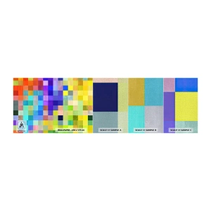 Provbit av fototapet Premium Canvas - Alla olika, alla jämna - Abstraktion, Rutor, Bit - 100x30 cm