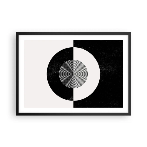 Affisch i svart ram - Harmoni i svart och vitt - 70x50 cm