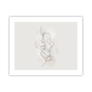 Affisch - Tilltrasslade i famn - 50x40 cm