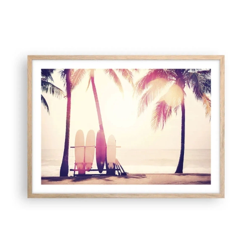 Affisch i ram av ljusek - Det blir en underbar dag - 70x50 cm