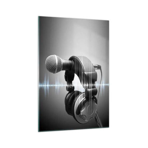 Glastavla - Bild på glas - Sången hörs fortfarande - 70x100 cm