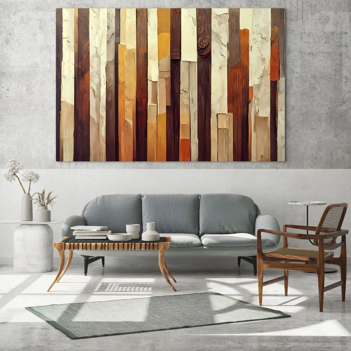 Glastavla - Bild på glas - Hymn av skogens träd - 100x70 cm