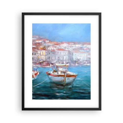 Affisch i svart ram - Italiensk vik - 40x50 cm
