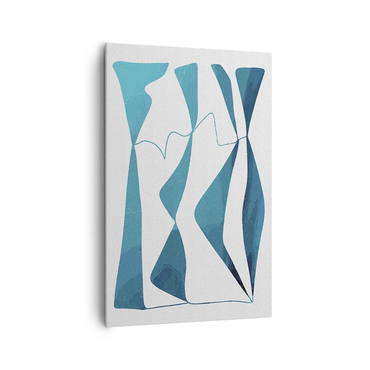 Canvastavla - Bild på duk - Abstraktion: en turkos förening - 80x120 cm