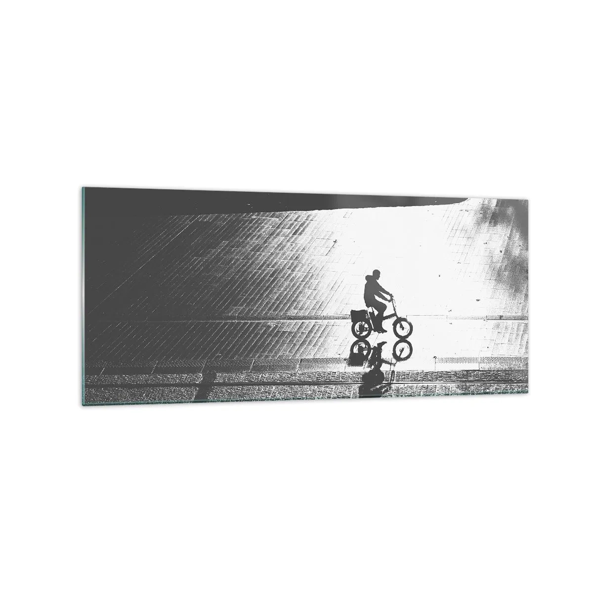 Glastavla - Bild på glas - Rakt fram genom staden - 120x50 cm