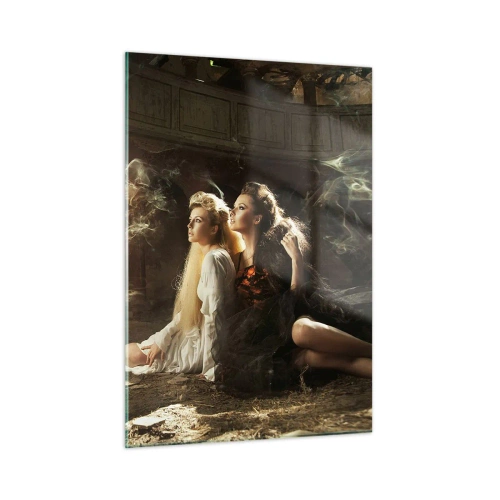 Glastavla - Bild på glas - Och så blev det poesi - 50x70 cm