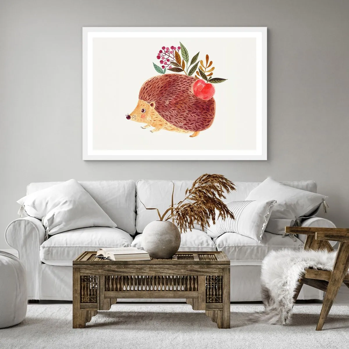 Affisch i vit ram - Och du gillar mig redan - 30x30 cm