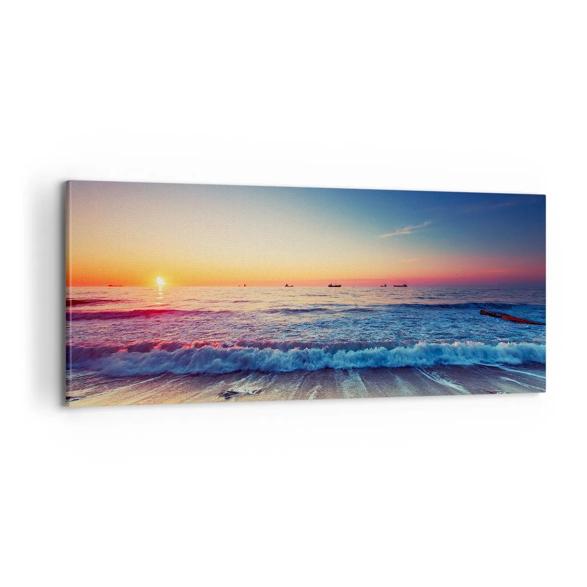 Canvastavla - Bild på duk - Vad finns bortom horisonten? - 100x40 cm