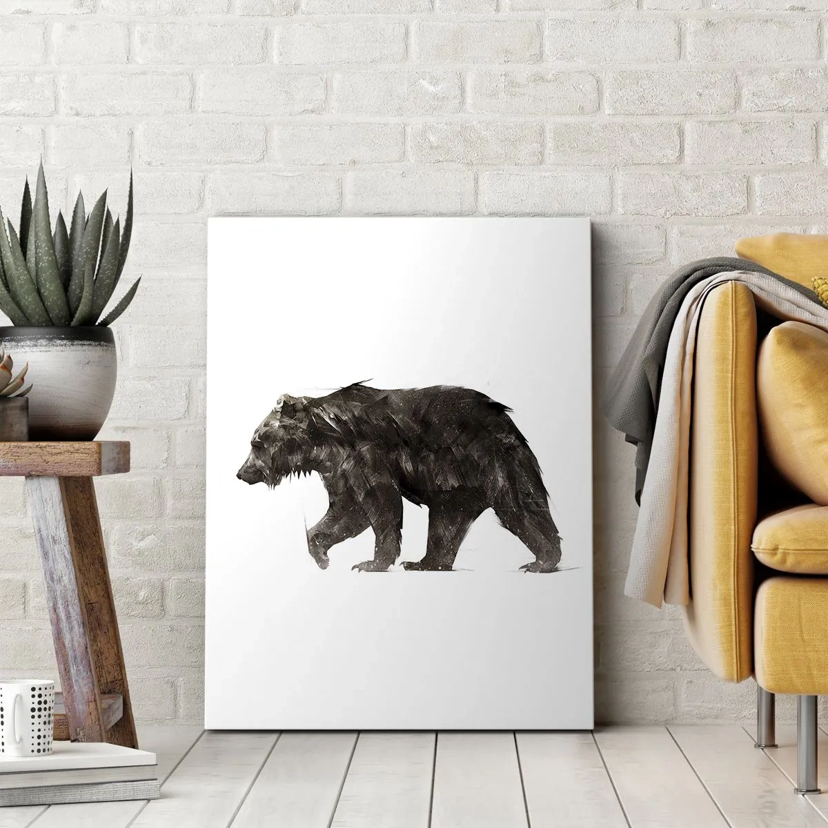 Canvastavla - Bild på duk - Jag bär alltid äkta päls! - 50x70 cm