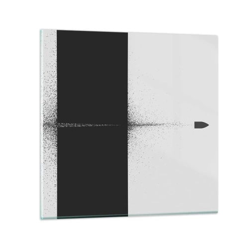 Glastavla - Bild på glas - Rakt mot målet - 70x70 cm