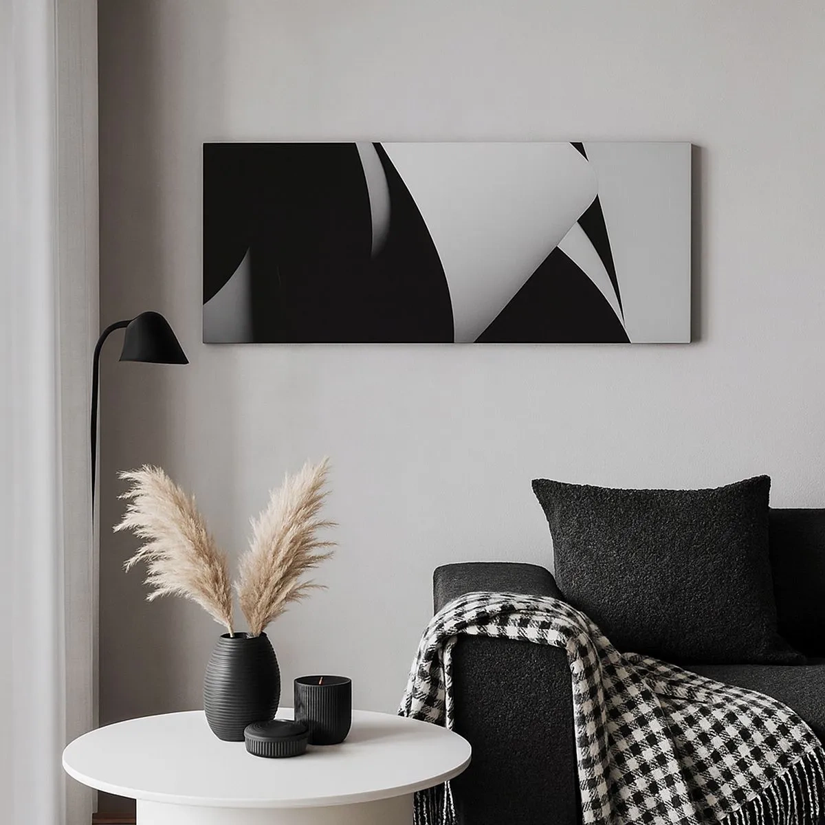 Canvastavla - Bild på duk - Ljusplan från skuggornas djup - 100x40 cm