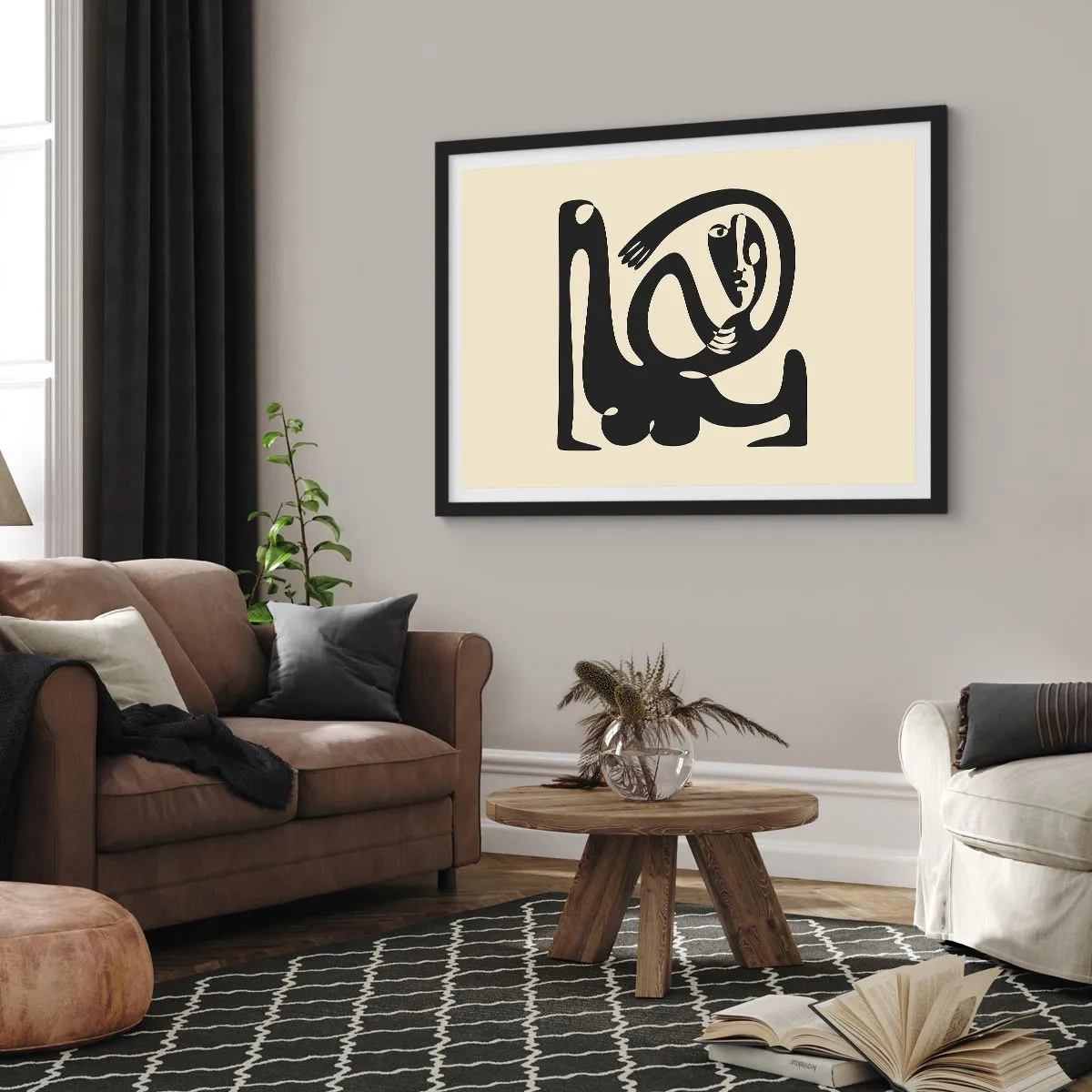 Affisch i svart ram - Nästan Picasso - 70x50 cm