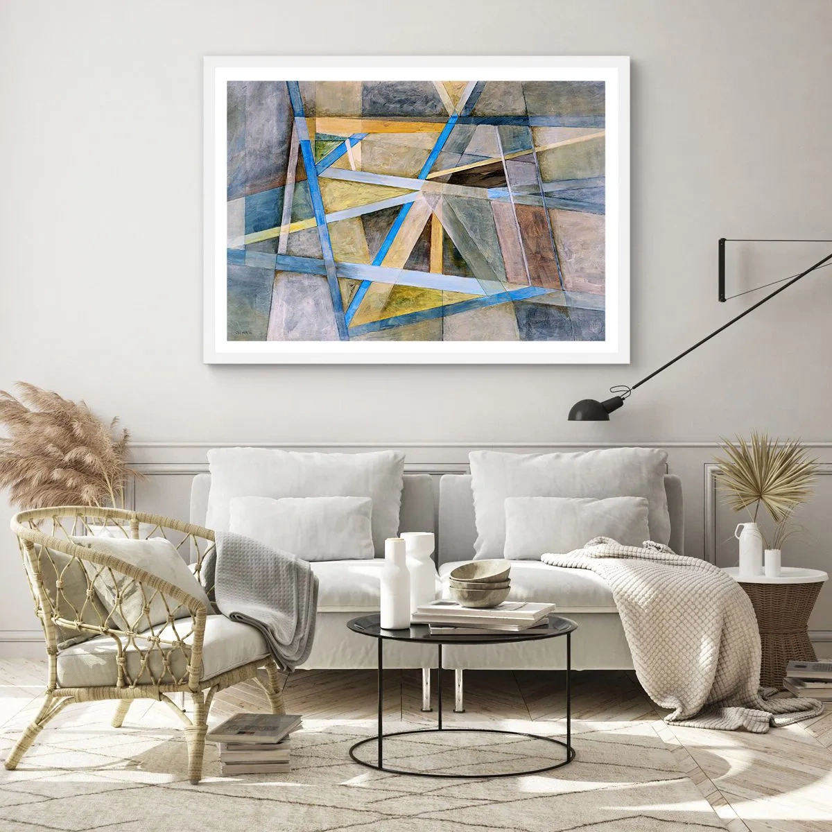 Affisch i vit ram - Rakt fram eller diagonalt? - 100x70 cm