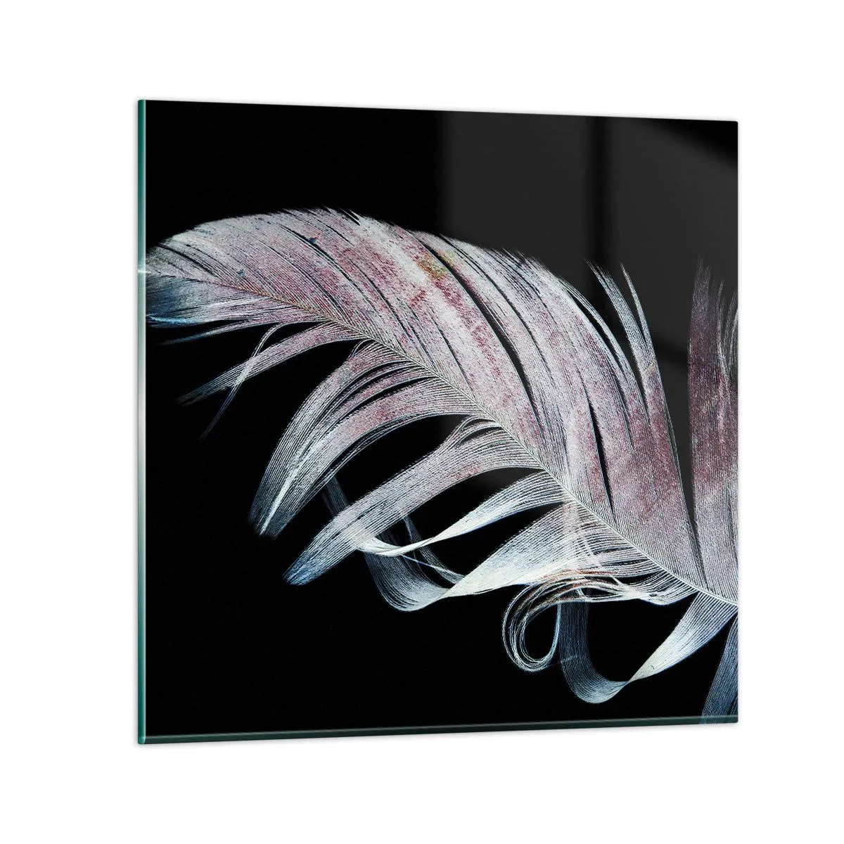 Glastavla - Bild på glas - Tänk på smekning - 40x40 cm