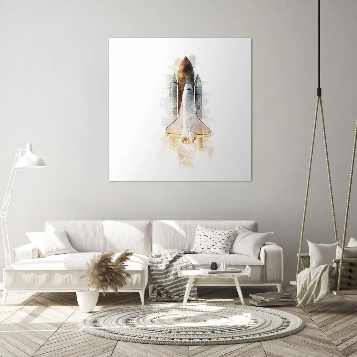 Canvastavla - Bild på duk - Upptäckare efter start - 40x40 cm