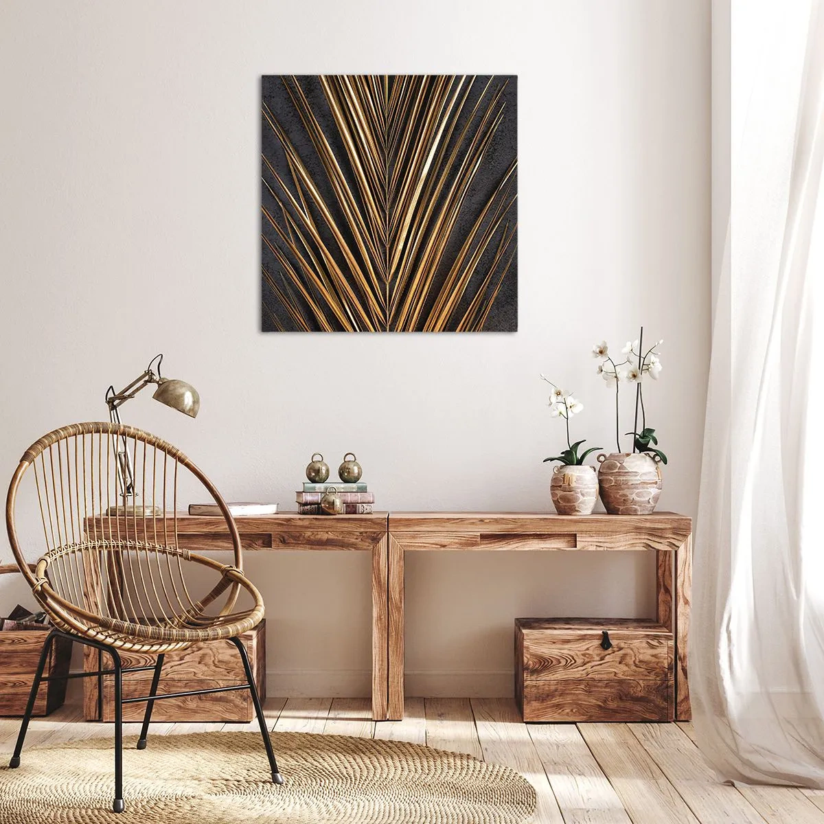 Canvastavla - Bild på duk - Tropikens guld - 30x30 cm