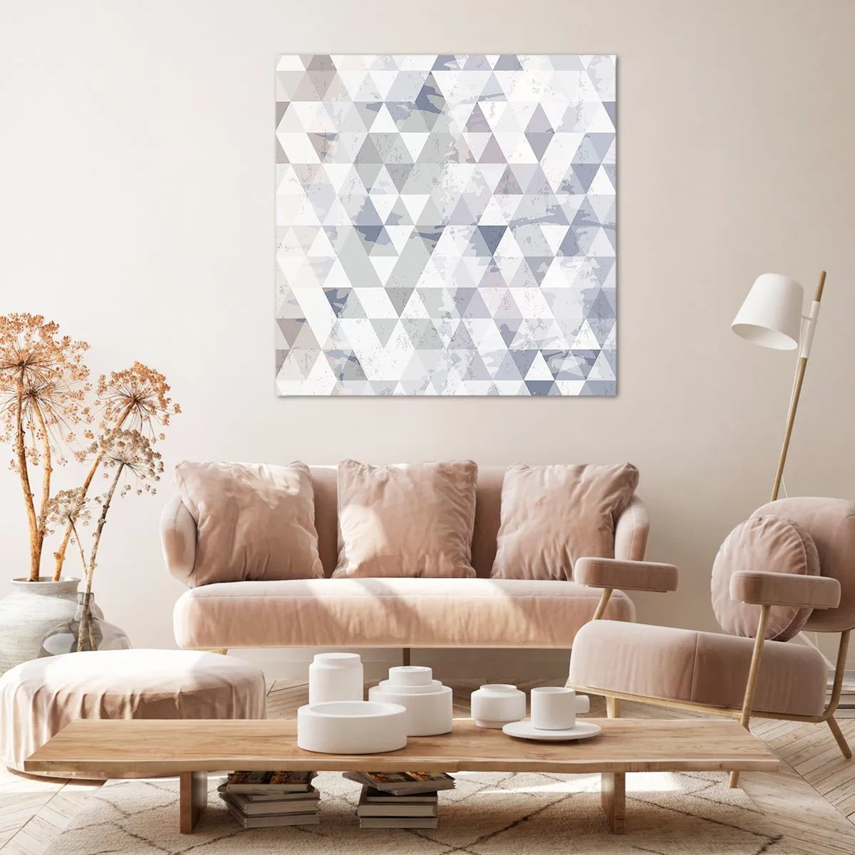 Canvastavla - Bild på duk - Trianglar - 30x30 cm
