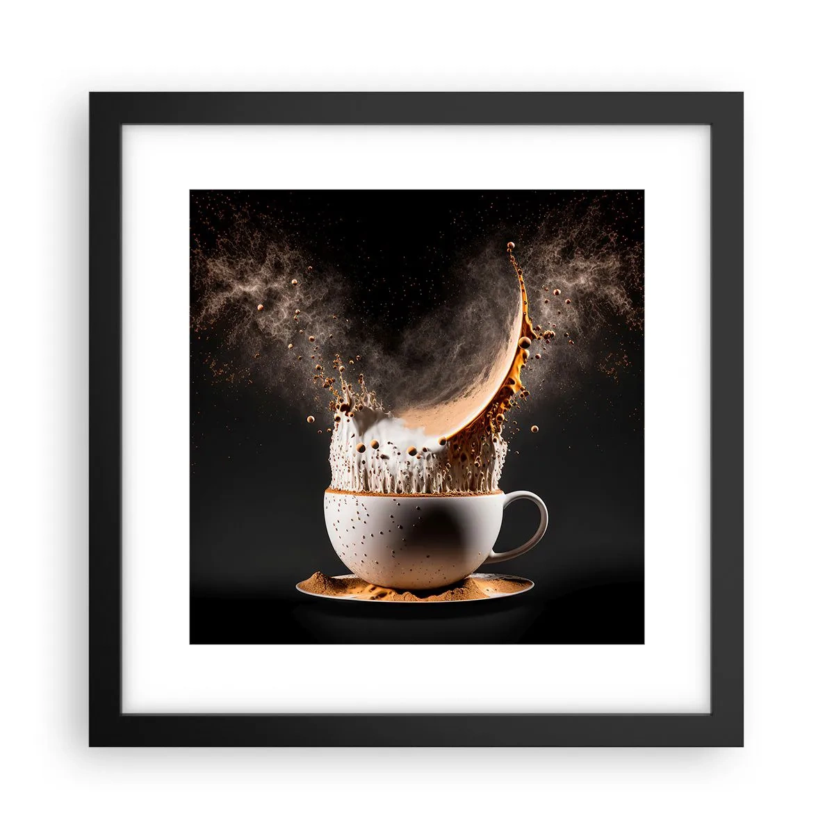 Affisch i svart ram - Smakexplosion - 30x30 cm