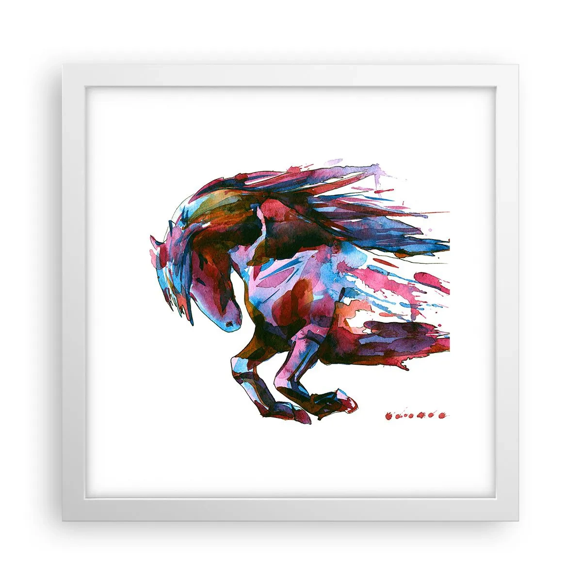 Affisch i vit ram - I extas - 30x30 cm